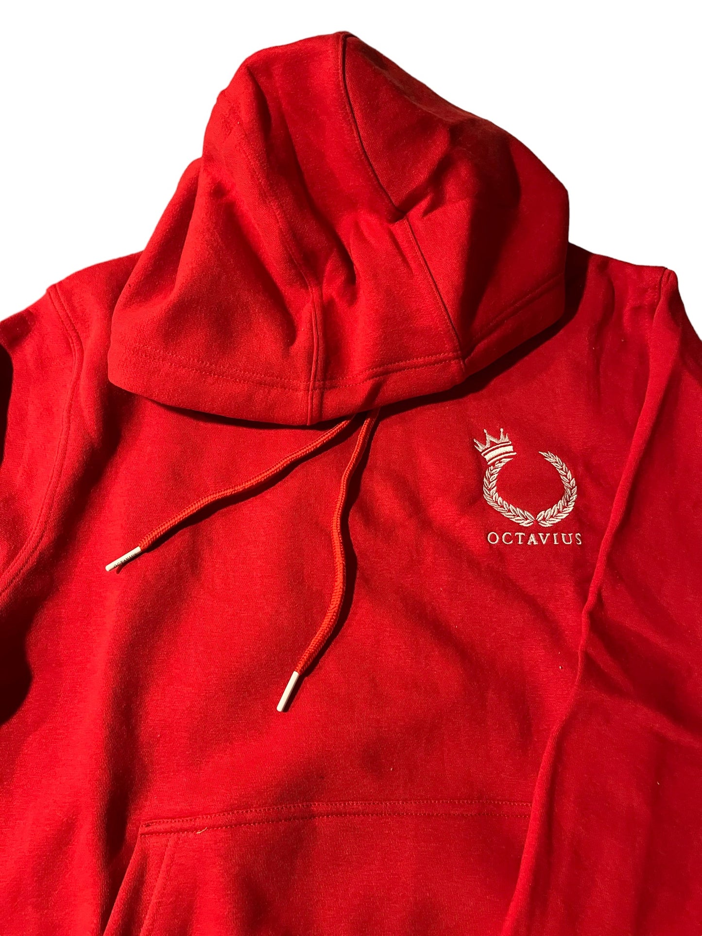 OCTAVIUS Logo Hoodie - Red/White